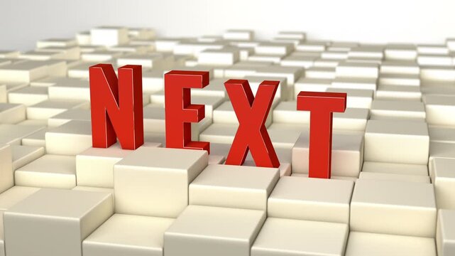 NEXT 3D Text Animation Representing the Future and Next Generation