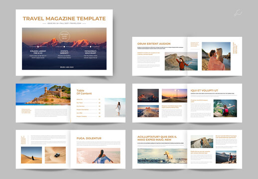 Travel Magazine Editorial Template