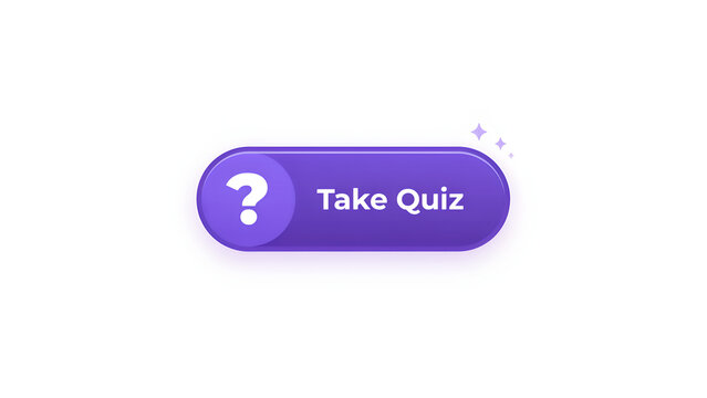 Take Quiz Button Icon for Online Learning and Interactive Education Platforms