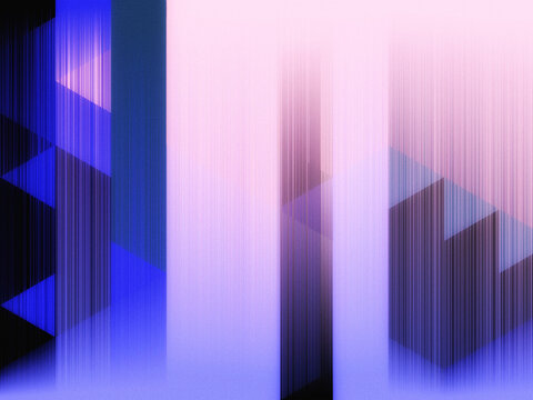 Abstract Geometric Gradient With Vertical Line Texture, Blue To Pink