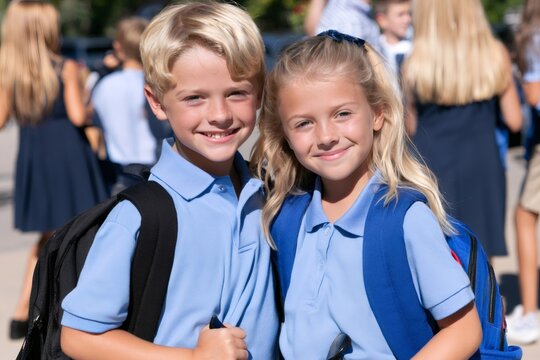 Young students smiling, ready for learning and education