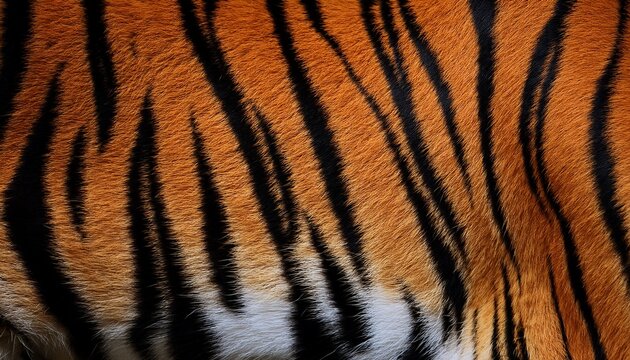 close up texture of a tigers orange and black striped fur