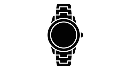 Fototapeta premium Classic Wristwatch Flat Design Icon
