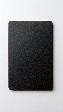 Close-up black textured fabric swatch for fashion design and upholstery material mockup