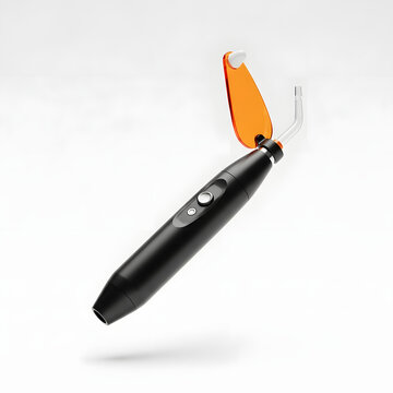 Modern Dental LED Curing Light on White Background