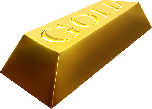 gold bars isolated on white