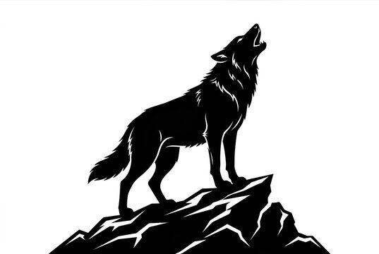 black and white wolf