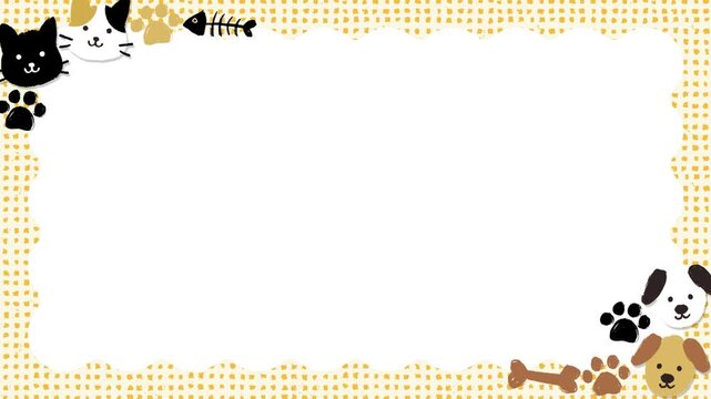 Cat and Dog Decorative Background