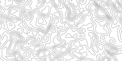Fototapeta premium Modern topographic relief line background, abstract curved elevation bands across the surface, for poster, flyer and background design.