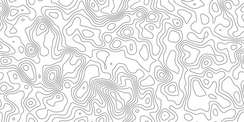 Fototapeta premium Modern abstract contour terrain background, abstract delicate line work mapping height and terrain, for website, header and print layout.