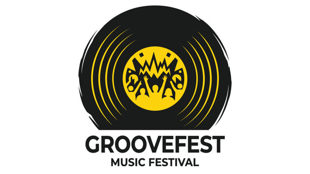 Groovefest Music Festival Vinyl Record Logo