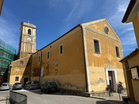 Pollica, Italy 2026.06: Chiesa di San Nicola in the historic center of Pollica, Cilento, Campania