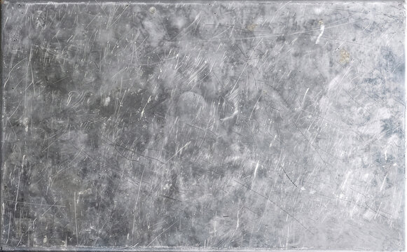 Scratched Brushed Metal Surface Texture with Worn Industrial Grunge Background