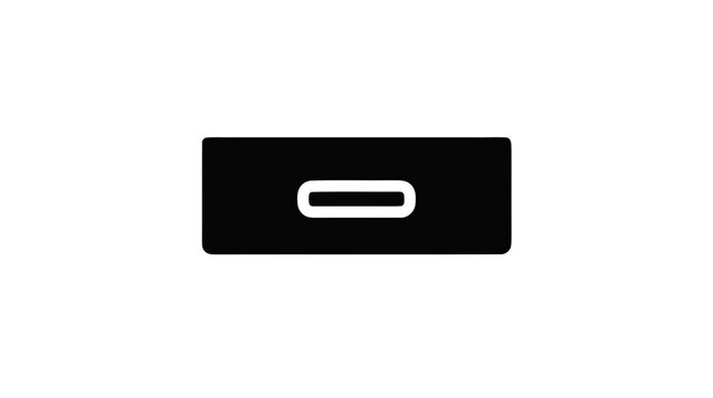 Vector illustration of minus sign icon on a transparent background