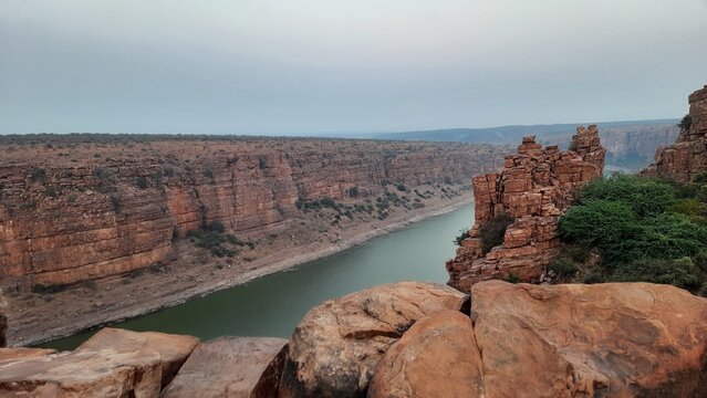 Gandikota Canyon and Penna River, Andhra Pradesh, India