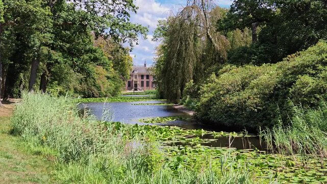 Static View of Historic Castle Groeneveld Estate in Baarn