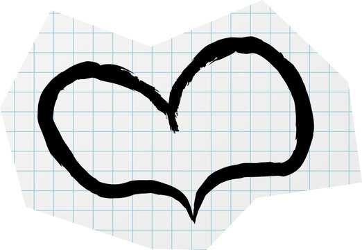 Doodle Heart Grunge Sticker