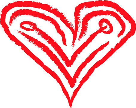 Red heart icon grunge