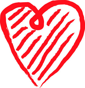Red heart icon sign