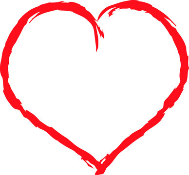 Heart icon doodle hand drawn