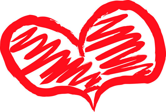 Red heart grunge like