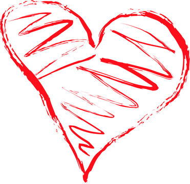 Heart doodle hand drawn