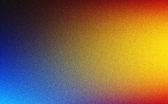 Dynamic fiery red to cool blue gradient texture with a distinct grainy overlay creating a striking contrast