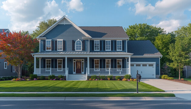 new home in the suburbs