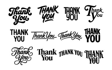 Obraz premium Thank you message vector phrases for business appreciation