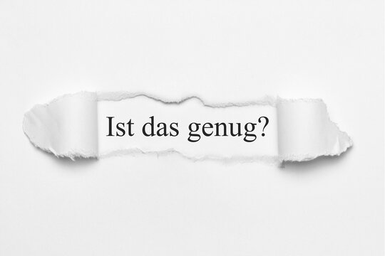 Ist das genug?	
