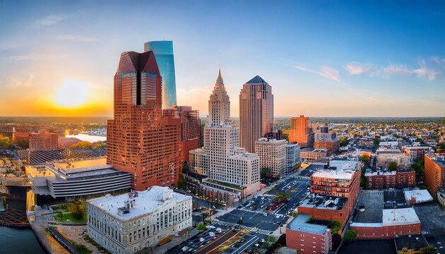 a vibrant cityscape of newark new jersey urban skyline buildings city architecture downtown new jersey