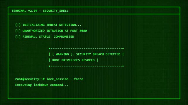 Futuristic hacker in green digital code environment performing cybersecurity tasks