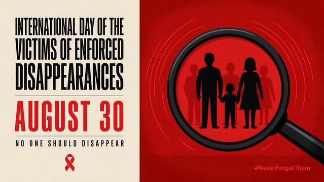 International day victims enforced disappearances august 30 poster