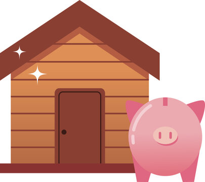 piggy bank with house