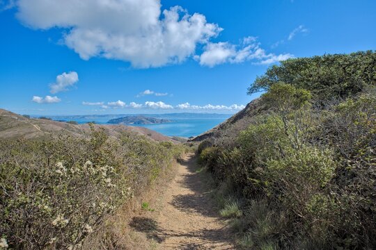 Coastal Trail at Marin Headland of San Francisco, USA