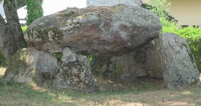 The Dolmen du Gornev&egrave;ze, a megalithic burial site in Brittany, France.