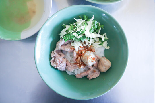 dry noodles or plain noodles, Chinese noodle with meatball and beef or noodles without soup