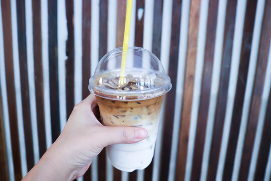 iced coffee , iced latte coffee or iced macha coffee
