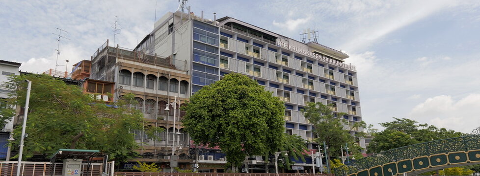 View of The Krungkasem Srikung Hotel in Thai capital Bangkok