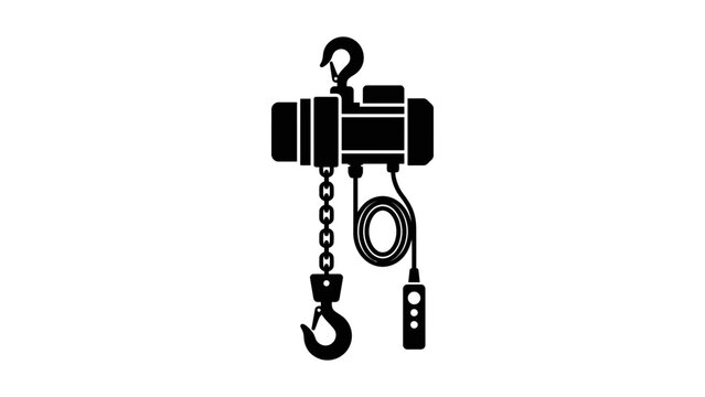 Electric Chain Hoist Vector Illustration