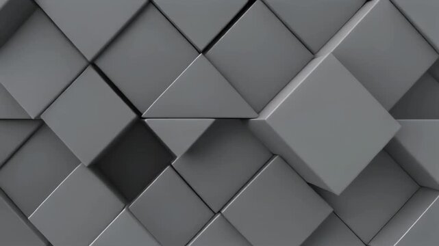 Minimal geometric tiles sliding loop, soft matte lighting, seamless pattern background animation