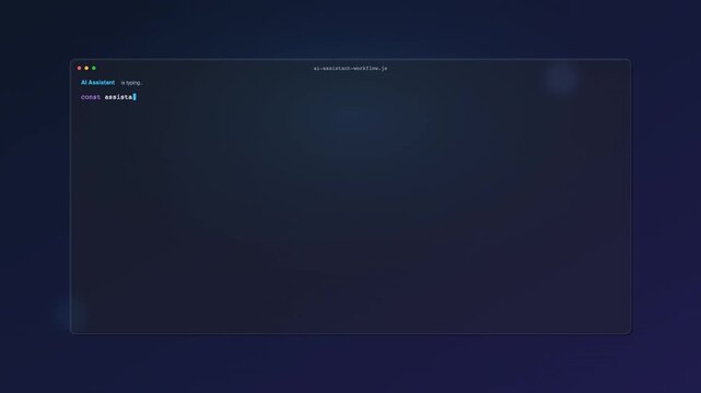 Artificial Intelligence Assistant Typing Text into Command Line Interface
