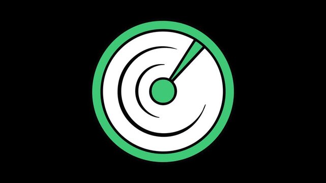 Radar Icon in Circular Design