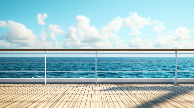 Cruise ship deck ocean view