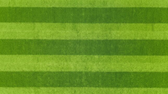 Vibrant green grass background, striped lawn texture for sports fields and outdoor events. Lush turf pattern, natural meadow surface for graphic design and digital projects.