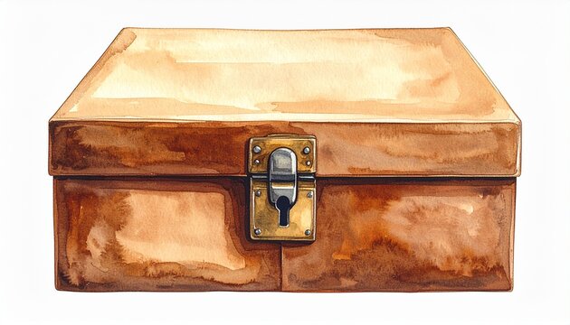 Vintage Copper Trunk With Brass Latch And Lock.
