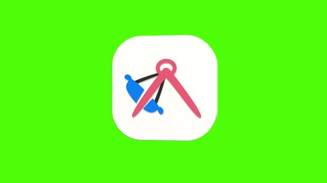 3D animated Viking ship ride icon on a white rounded card with a green screen background. Smooth loop motion, perfect for mobile app UI, theme park, and video editing elements.