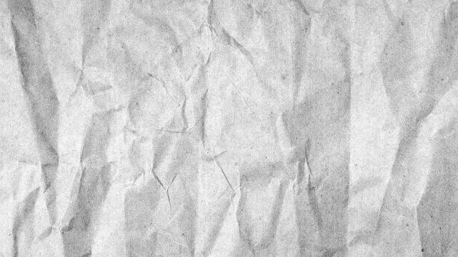 Abstract White Crumpled Paper Background Texture