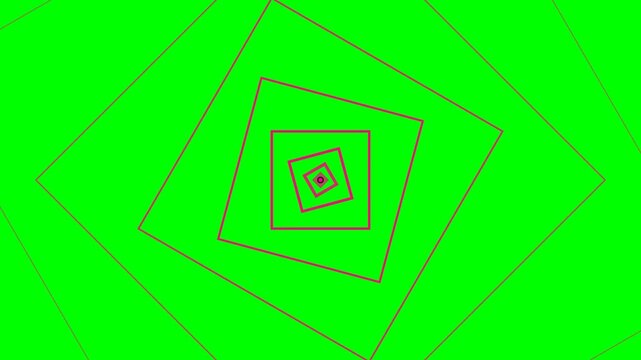 A hypnotic tunnel of nested squares creating a vibrant geometric pattern