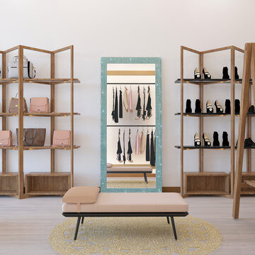 3d render luxury fashion shop